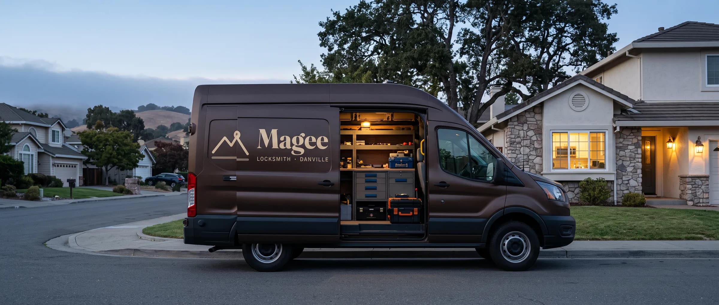 Magee service van at dusk